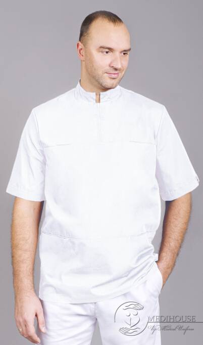 Мужская медицинская куртка мод. 10 White