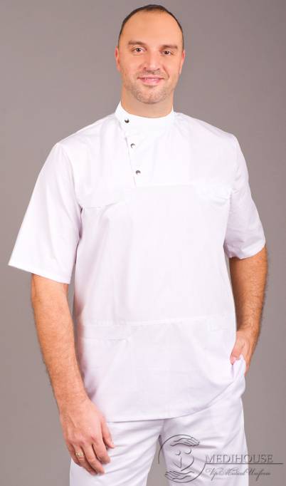 Мужская медицинская куртка мод. 10.1 White